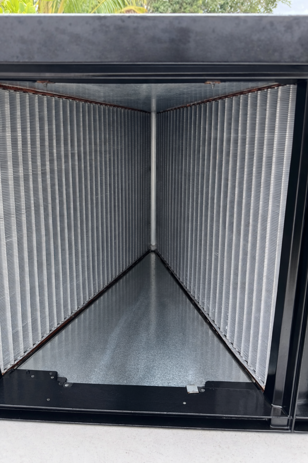 Pristine evaporator after cleaning